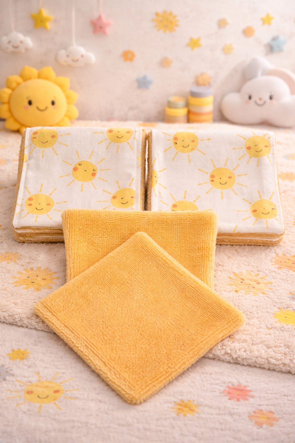 Lot de 10 Lingettes réutilisables lavables