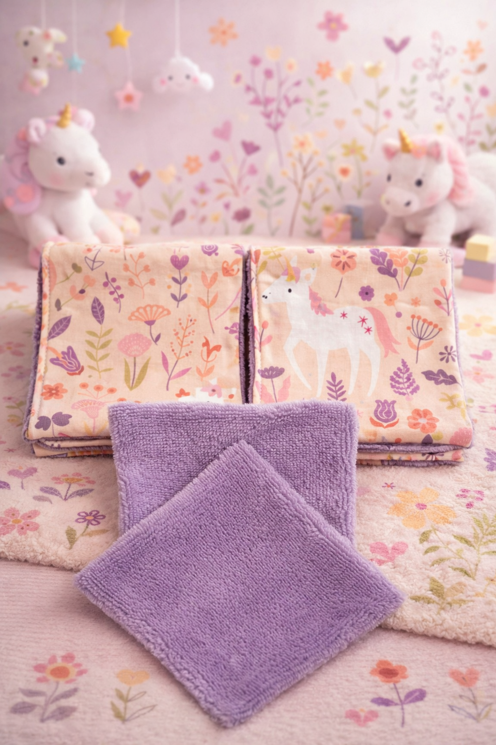 Lot de 10 Lingettes réutilisables lavables