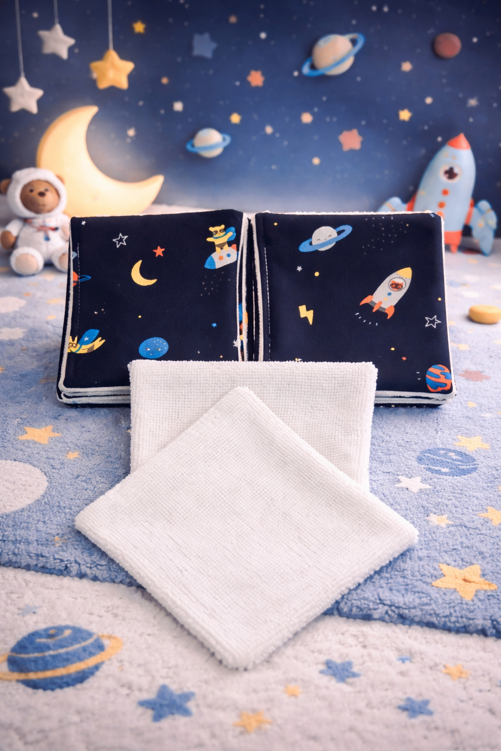 Lot de 10 Lingettes réutilisables lavables